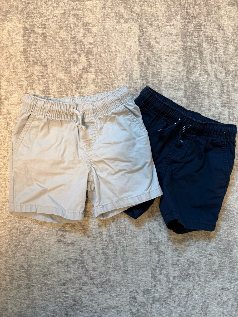 Cat & Jack Pull-On Shorts in Navy and Light Khaki